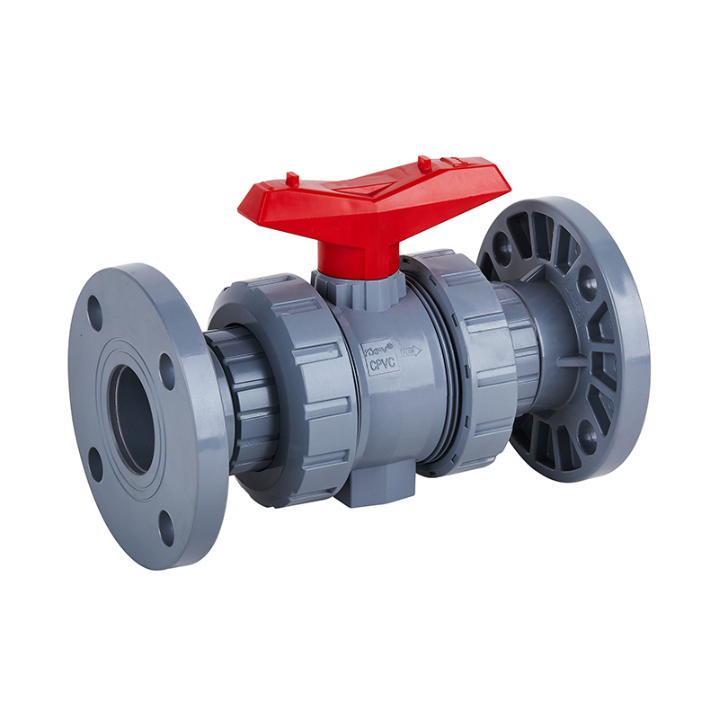 Valvola a sfera a vero sindacato flangiata PVC-C Q41F-10V DN15-100 1/2'-4' norma ANSI