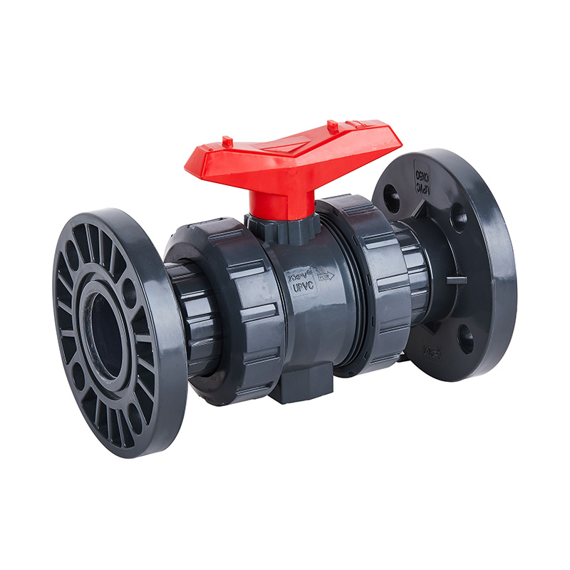 Valvola a sfera a vero sindacato flangiata PVC-U Q41F-10U DN15-100 1/2'-4' norma ANSI