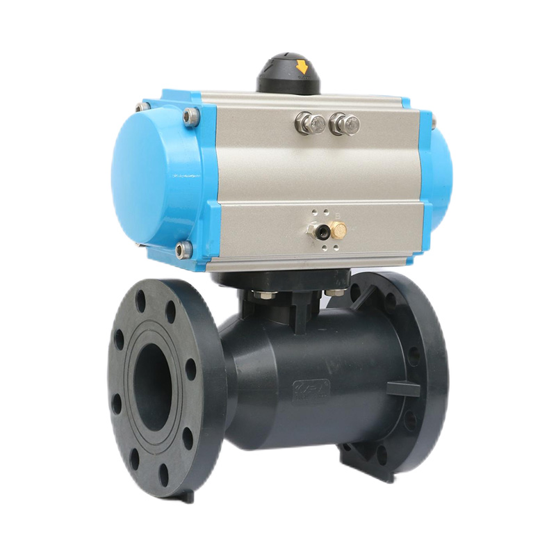 Norma ANSI della valvola a sfera pneumatica della flangia di FRPP Q641F-10S DN15-300 1/2' -12'