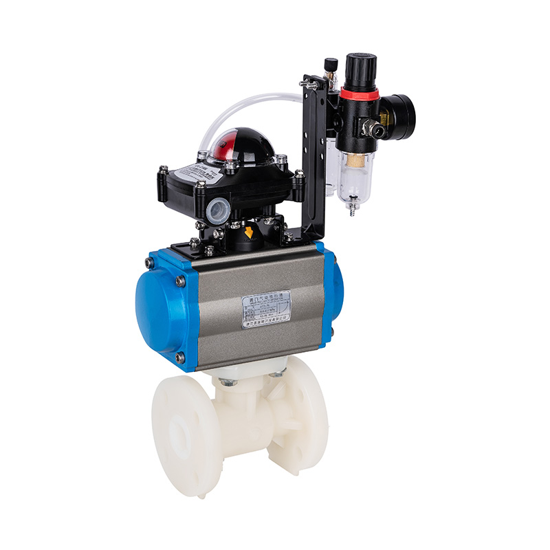 Norma ANSI della valvola a sfera pneumatica della flangia di PVDF Q641F-10F DN15-300 1/2' -12'