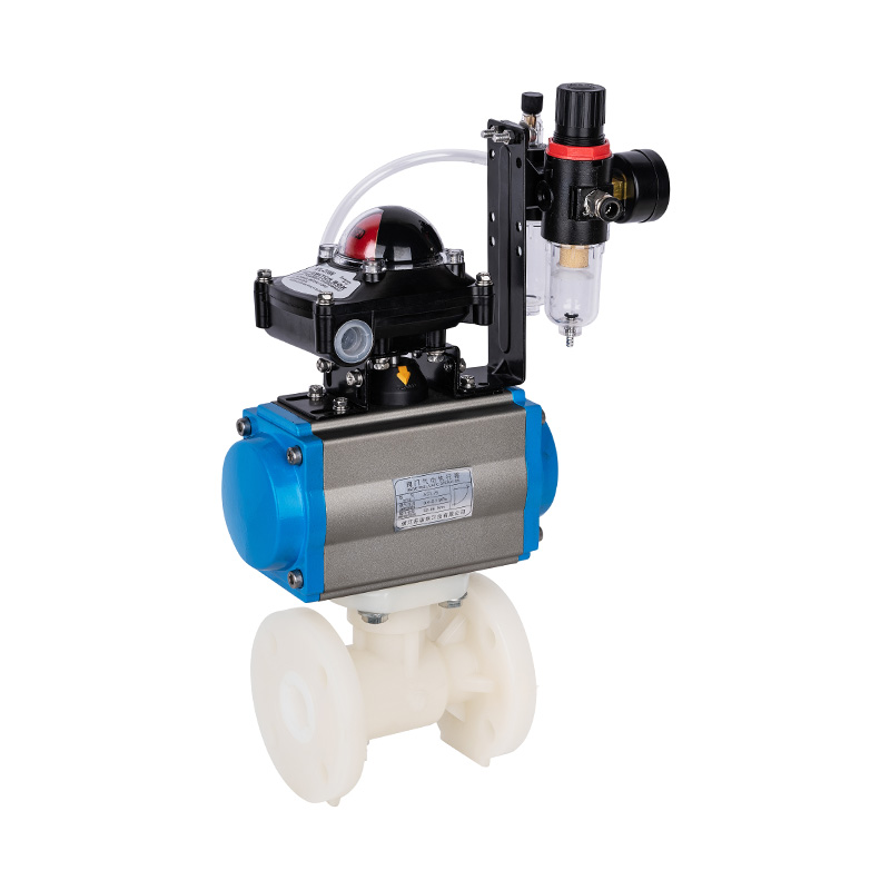 Valvola a sfera con flangia pneumatica PVDF Q641F-10F DN15-300 GB standard